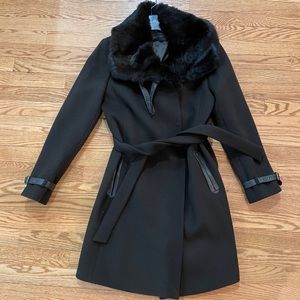 Elie Tahari Black Wool Coat